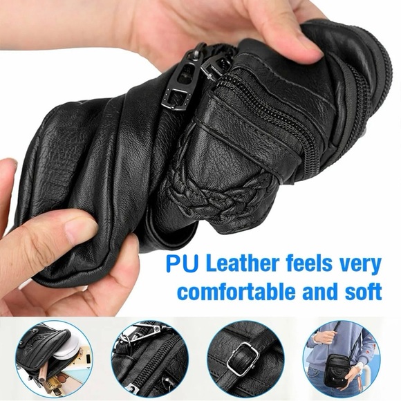 SALE🔥4 for 25🔥🖤Black Small Crossbody Phone Case Shoulder Bag 3 Pouch - Picture 8 of 14